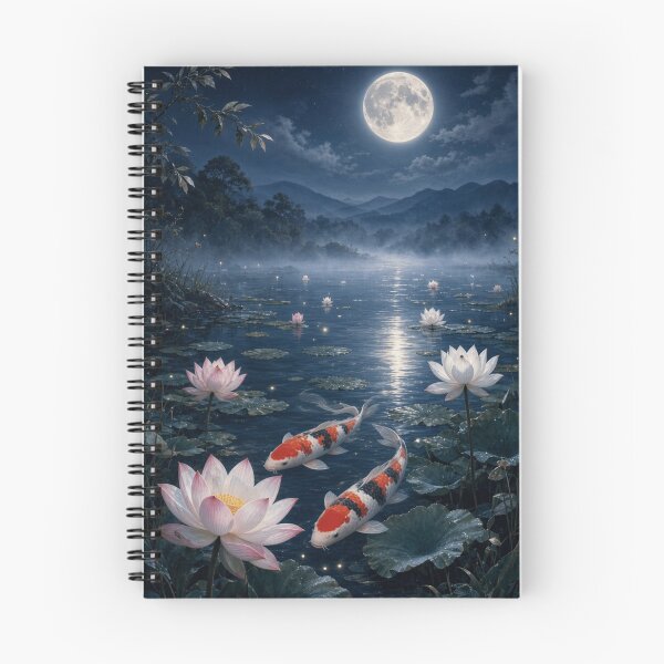 Item preview, Koi Moon Lotus Pond designed and sold by Silken moonlight .