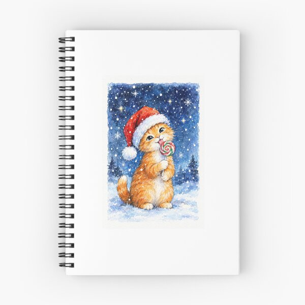 Item preview, Ginger Cat Licking Lollipop – Cute Watercolor Illustration designed and sold by mayatA-rt.