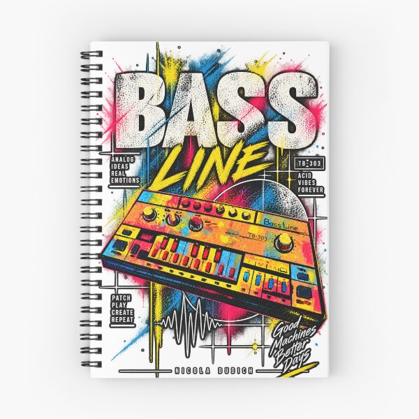 Item preview, Acid Bass Line art by Nicola Dudich designed and sold by NicolaDudich.
