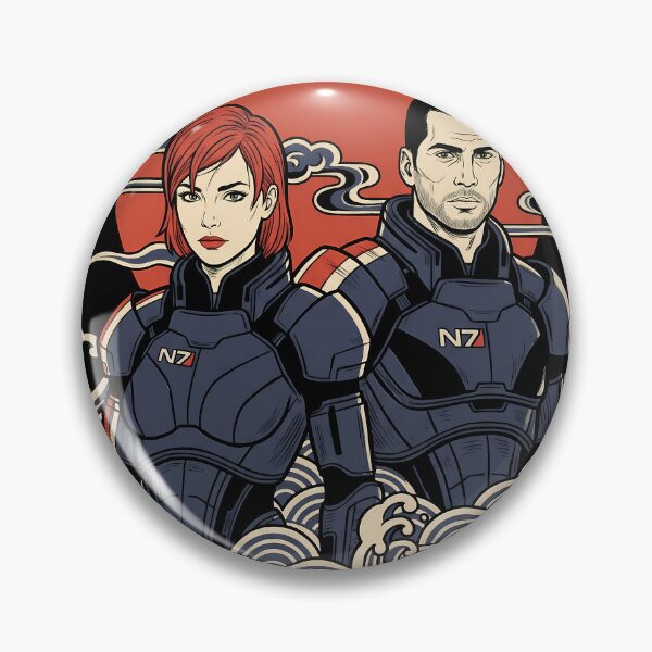 Item preview, Commander Shepard Mass Effect Ukiyo-e Gaming Graphic Tee designed and sold by Senpaiwaves.