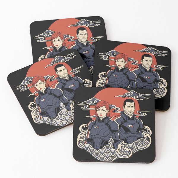 Item preview, Commander Shepard Mass Effect Ukiyo-e Gaming Graphic Tee designed and sold by Senpaiwaves.