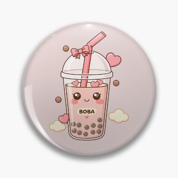 Item preview, Cute Aesthetic Boba Tea | Pastel Pink Bubble Tea Illustration designed and sold by MarJul.