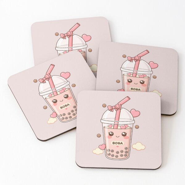 Item preview, Cute Aesthetic Boba Tea | Pastel Pink Bubble Tea Illustration designed and sold by MarJul.