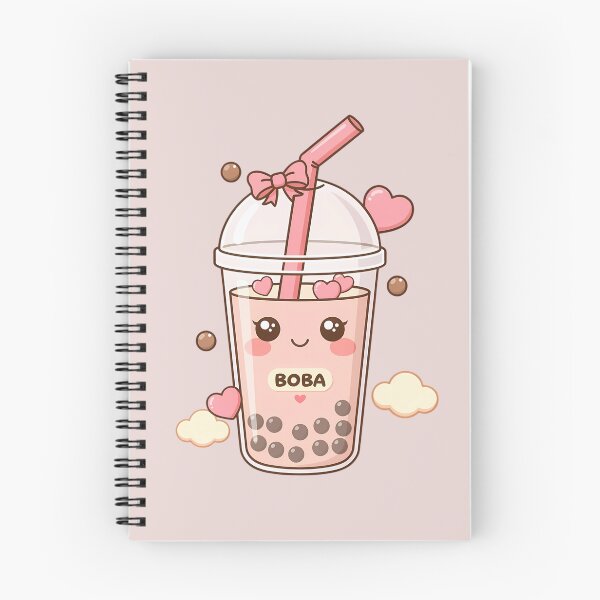 Item preview, Cute Aesthetic Boba Tea | Pastel Pink Bubble Tea Illustration designed and sold by MarJul.