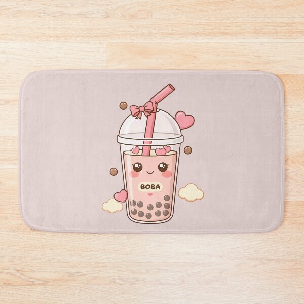 Artikelvorschau, Niedliche Boba-Tee-Ästhetik | Pastellrosa Bubble-Tea-Illustration entworfen und verkauft von MarJul.