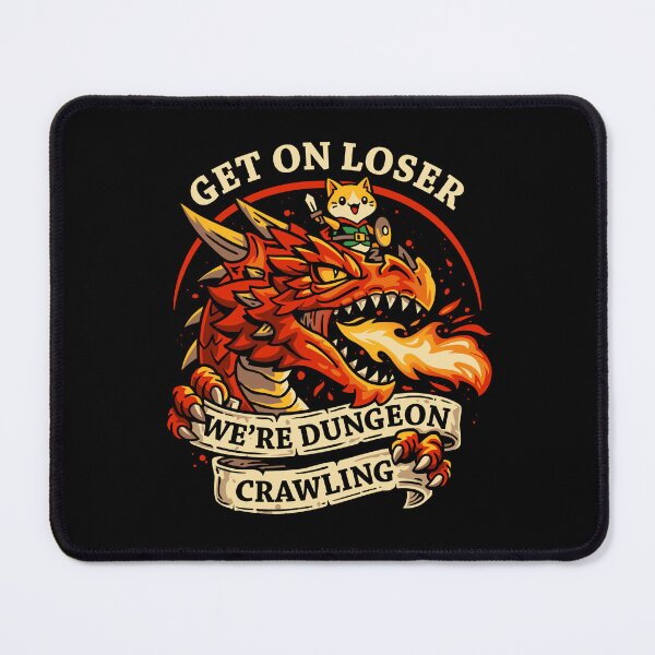 Item preview, Dungeon Crawling Dragon - RPG Cat Rider designed and sold by Snouleaf.