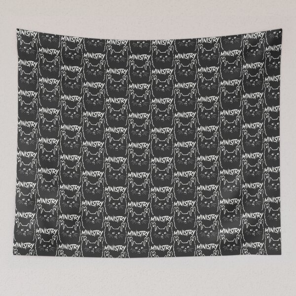 Item preview, Ministry Metal Cat Artwork Featuring Bold Industrial Design designed and sold by kidgoback.
