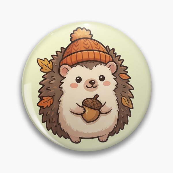 Item preview, Cute Autumn Hedgehog with Acorn Sticker designed and sold by DRUMPixels.