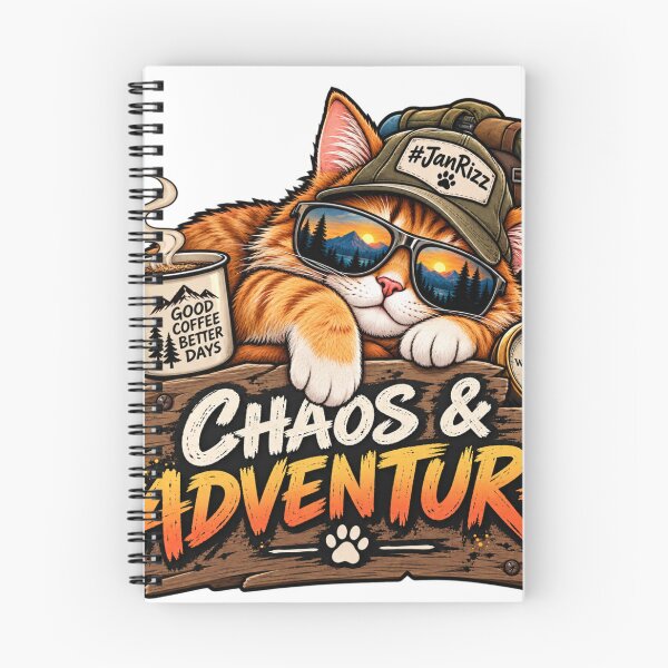 Item preview, Chaos & Adventure – Funny Camping Cat | Jan Rizz designed and sold by JanRizz.