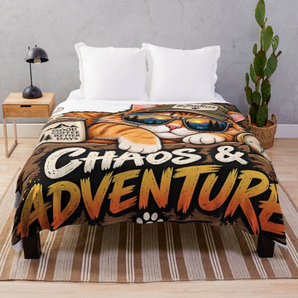 Item preview, Chaos & Adventure – Funny Camping Cat | Jan Rizz designed and sold by JanRizz.