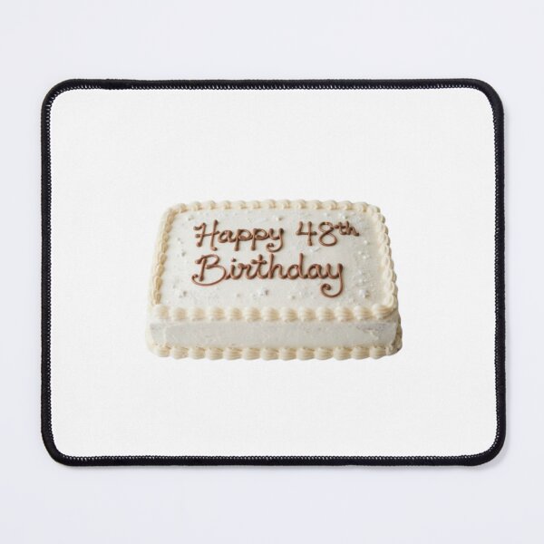 Item preview, Happy 48th birthday 48 cute adorable cake party vanilla white kawaii designed and sold by CheeseBlueprint.