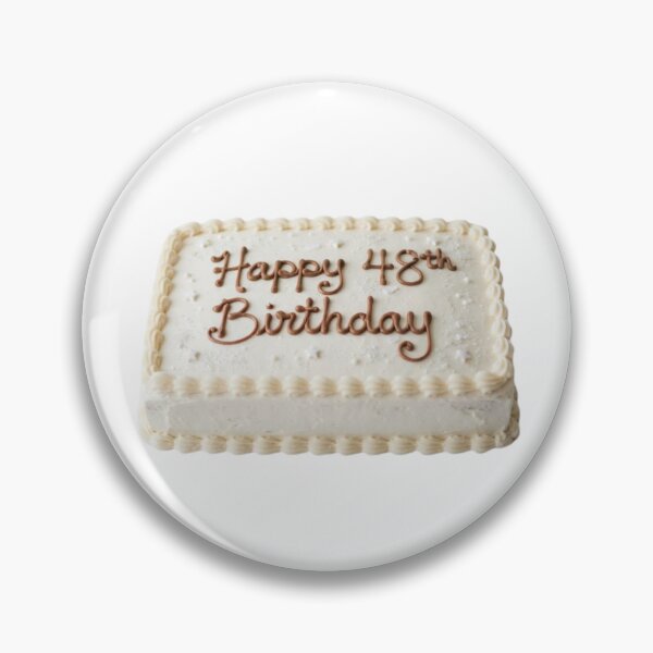 Item preview, Happy 48th birthday 48 cute adorable cake party vanilla white kawaii designed and sold by CheeseBlueprint.