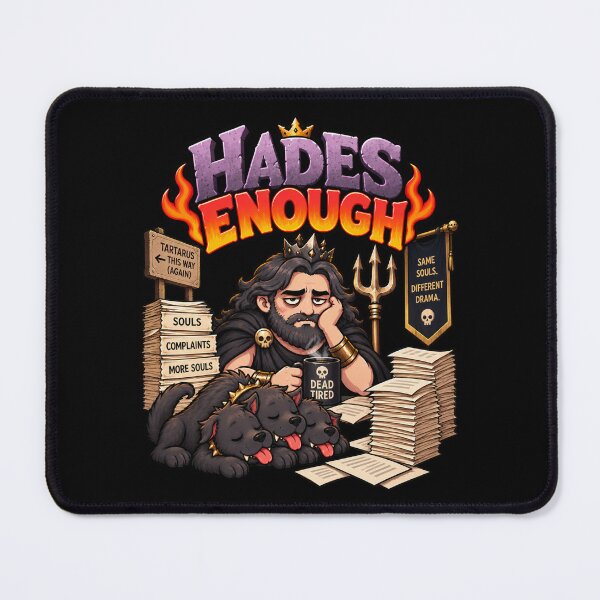 Item preview, Hades Enough Funny Greek Mythology Pun designed and sold by Enoch-creator.