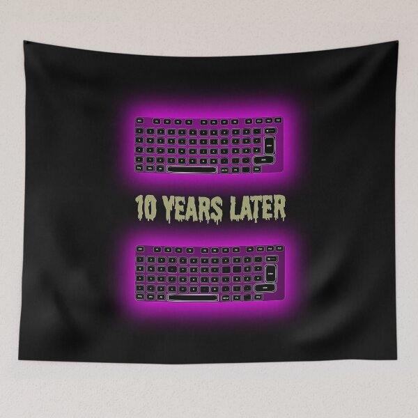 Item preview, Copy of 10 Years Later Keyboard – Funny Gamer & Mechanical Keyboard Pun designed and sold by FlatstudioArt.