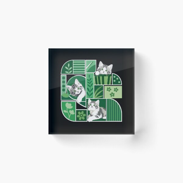 Item preview, Green Cat Mosaic Art designed and sold by Dmo3HarkoArt.