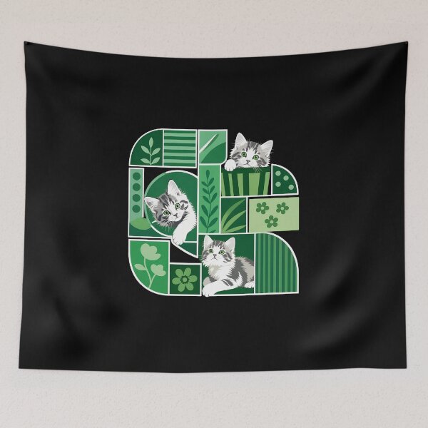 Item preview, Green Cat Mosaic Art designed and sold by Dmo3HarkoArt.