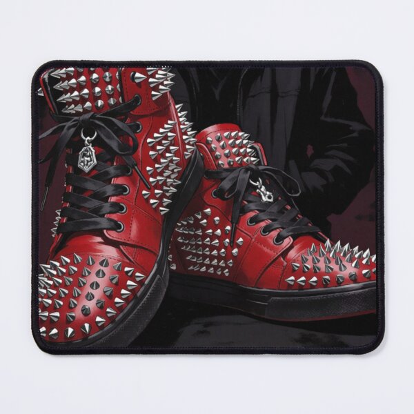 Item preview, Edgy Red Spiked Punk Sneakers Aesthetic Sticker designed and sold by PRIME4YOU.