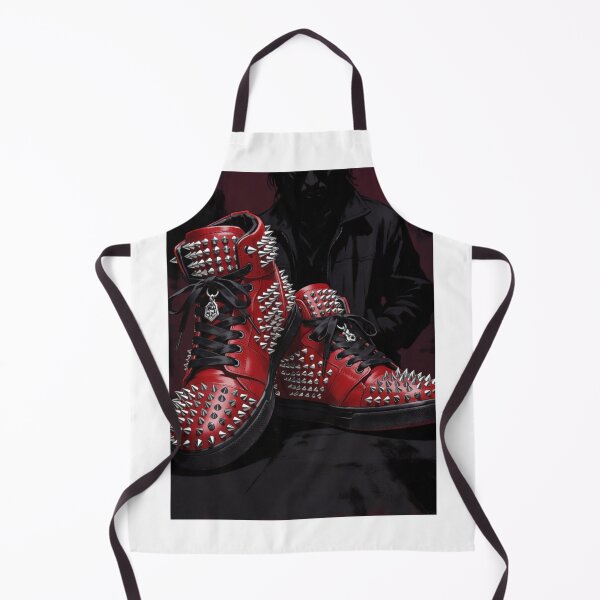 Item preview, Edgy Red Spiked Punk Sneakers Aesthetic Sticker designed and sold by PRIME4YOU.