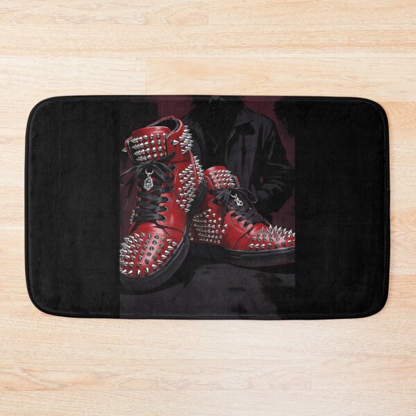 Item preview, Edgy Red Spiked Punk Sneakers Aesthetic Sticker designed and sold by PRIME4YOU.