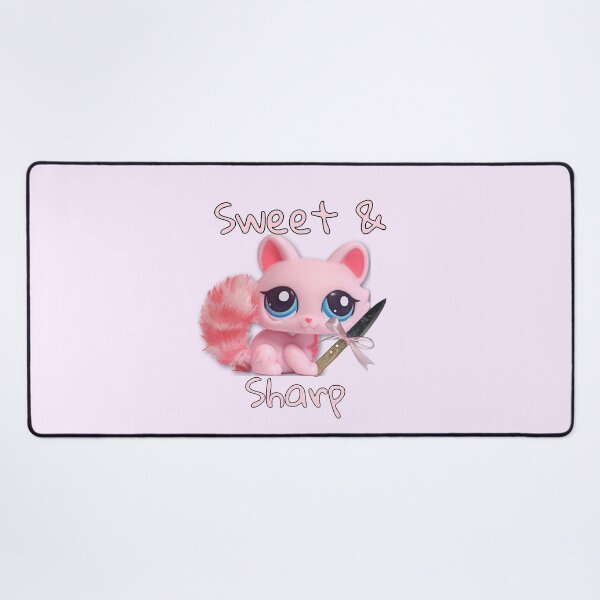 Item preview, Sweet and Sharp Pink LPS Cat designed and sold by PopBubbleShop.