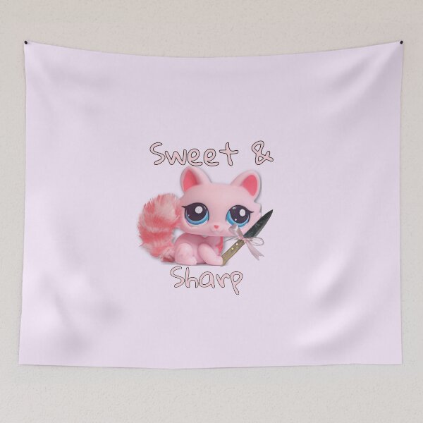 Item preview, Sweet and Sharp Pink LPS Cat designed and sold by PopBubbleShop.