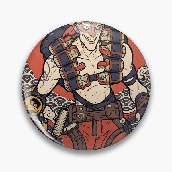 Item preview, Junkrat Overwatch Ukiyo-e Gaming Graphic Tee designed and sold by Senpaiwaves.
