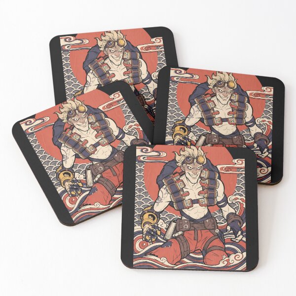 Item preview, Junkrat Overwatch Ukiyo-e Gaming Graphic Tee designed and sold by Senpaiwaves.