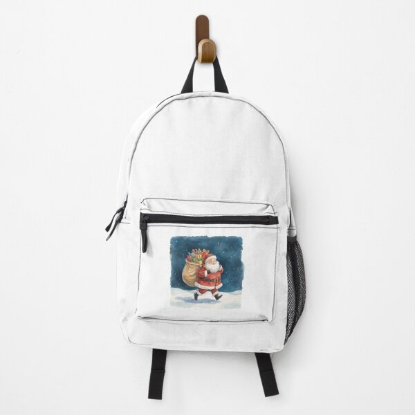 Item preview, Chubby Santa Claus with a Sack of Gifts – Christmas Watercolor Illustration designed and sold by mayatA-rt.