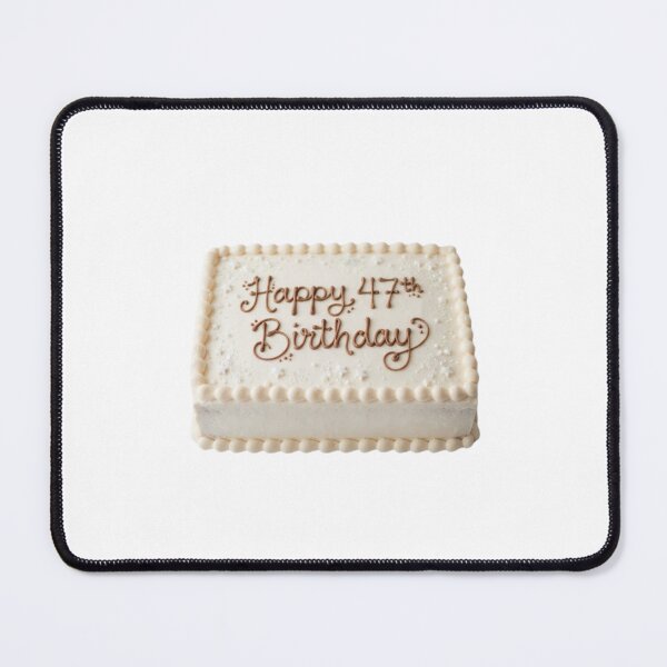 Item preview, Happy 47th birthday 47 cute adorable cake party vanilla white kawaii designed and sold by CheeseBlueprint.
