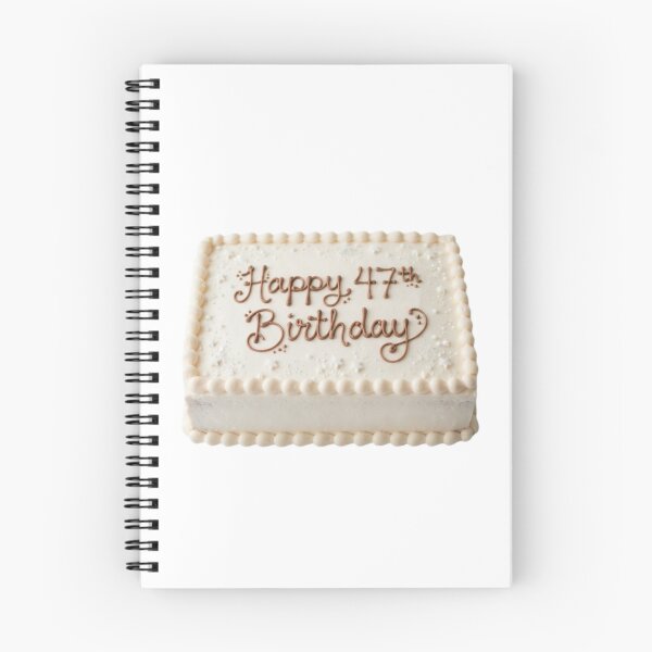 Item preview, Happy 47th birthday 47 cute adorable cake party vanilla white kawaii designed and sold by CheeseBlueprint.