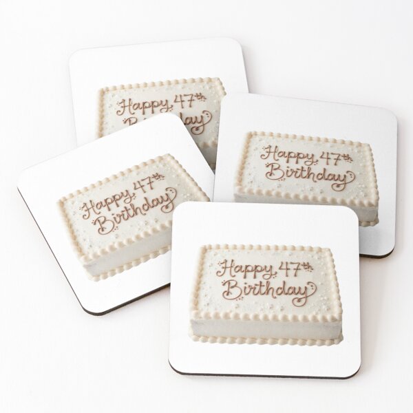 Item preview, Happy 47th birthday 47 cute adorable cake party vanilla white kawaii designed and sold by CheeseBlueprint.