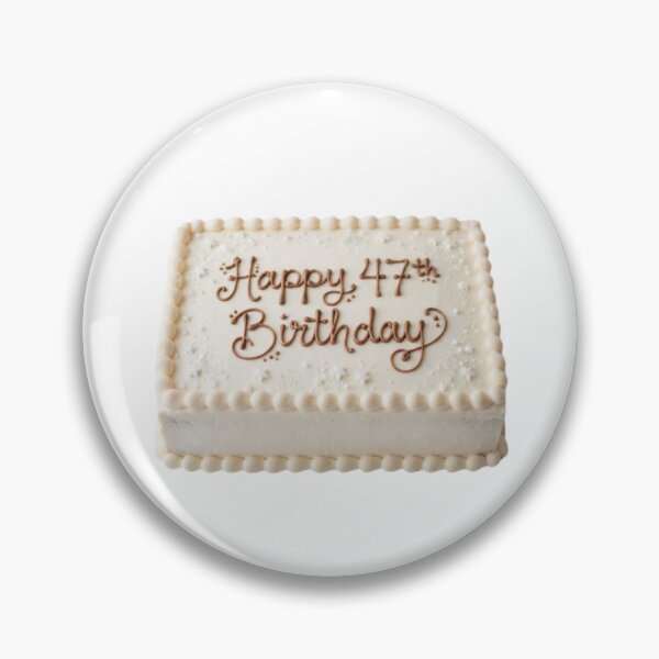 Item preview, Happy 47th birthday 47 cute adorable cake party vanilla white kawaii designed and sold by CheeseBlueprint.