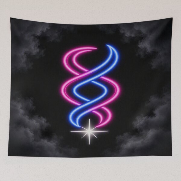Item preview, Neon Cyberpunk Helix Star designed and sold by Breezes-of-Ida.