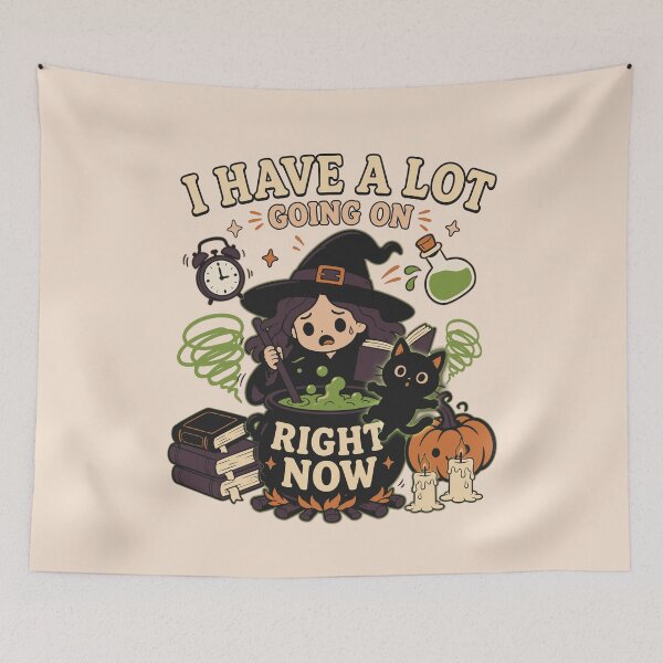 Item preview, Funny Introvert Halloween Witch in a Overwhelmed Busy Night designed and sold by ALCOSHIRTS OFFICIAL.