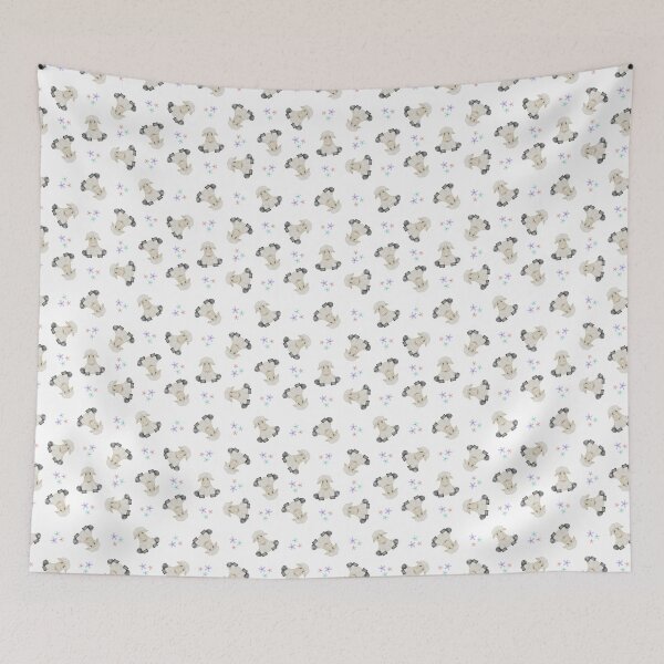 Item preview, Watercolour Sheep Flowers Cute Nursery Kids Room Pattern designed and sold by PatternUnique.