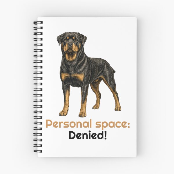 Item preview, Funny Personal Space Denied Rottweiler Quote designed and sold by bluesquidink.