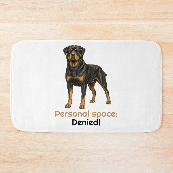 Item preview, Funny Personal Space Denied Rottweiler Quote designed and sold by bluesquidink.