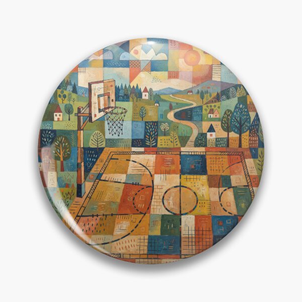 Artikelvorschau, Rural Country Basketball Court Abstract Art entworfen und verkauft von Home Decor Art.