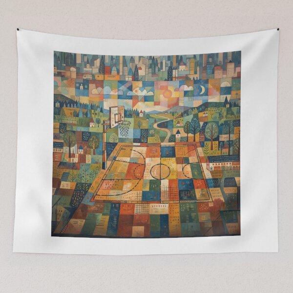Item preview, Rural Country Basketball Court Abstract Art designed and sold by Home Decor Art.