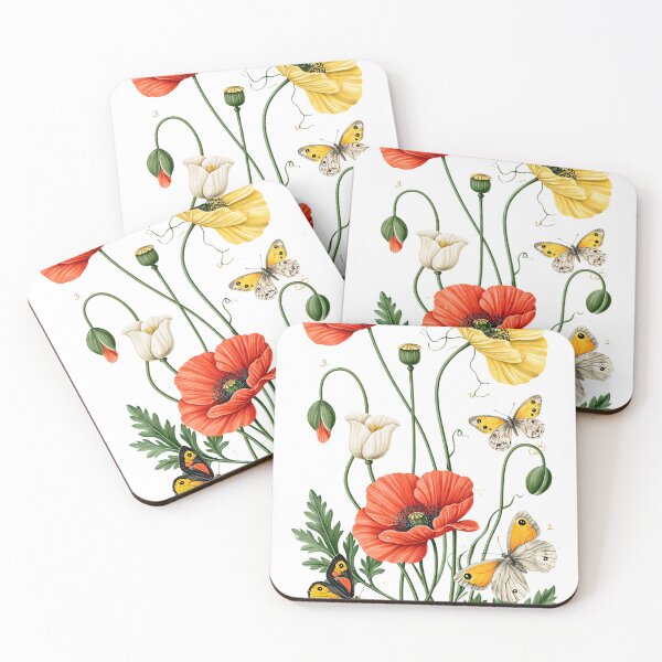 Item preview, beautiful poppy flowers, flat design designed and sold by TanyaLovus.
