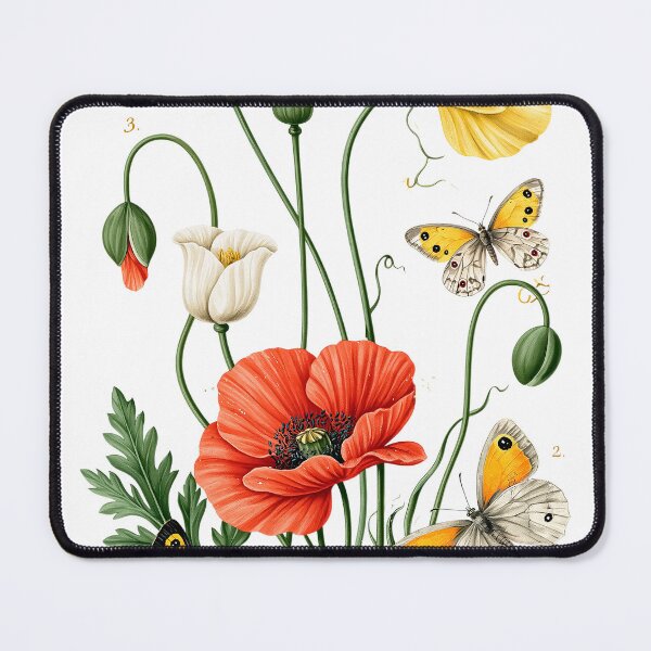 Item preview, beautiful poppy flowers, flat design designed and sold by TanyaLovus.