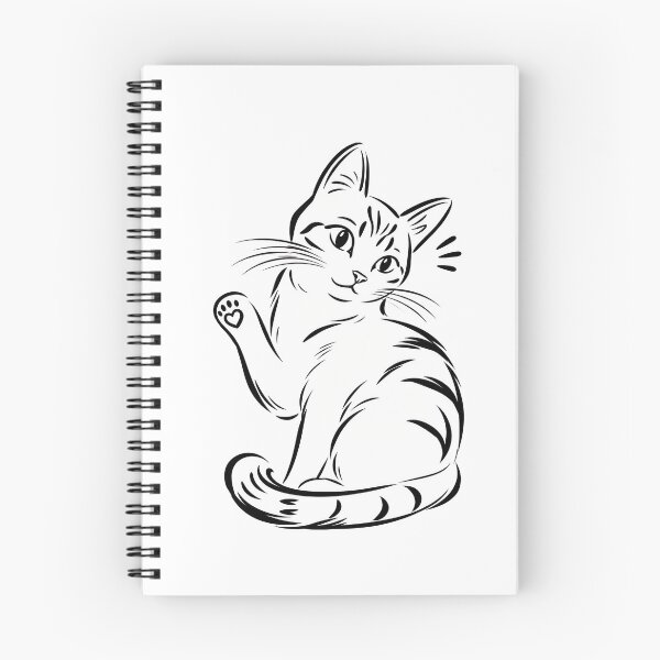 Item preview, Cute Line Art Cat Face with Heart Ear Drawing designed and sold by Dmo3HarkoArt.