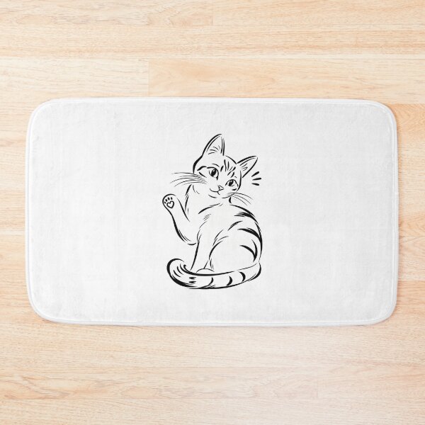Item preview, Cute Line Art Cat Face with Heart Ear Drawing designed and sold by Dmo3HarkoArt.