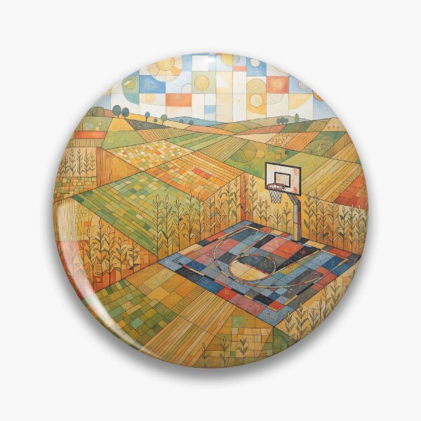 Artikelvorschau, Rural Country Basketball Court Abstract Art entworfen und verkauft von Home Decor Art.