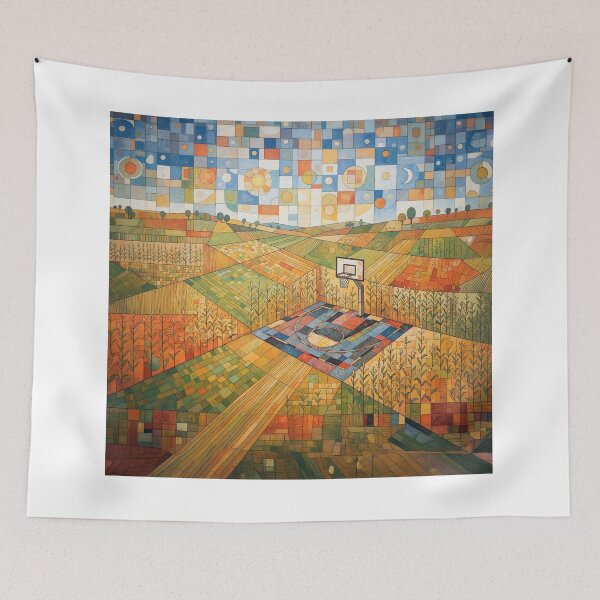 Item preview, Rural Country Basketball Court Abstract Art designed and sold by Home Decor Art.