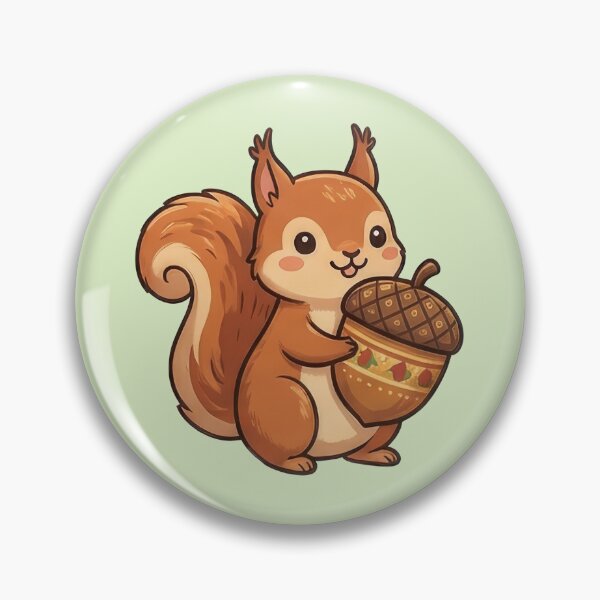 Item preview, Cute Autumn Squirrel Hugging Acorn Sticker designed and sold by DRUMPixels.