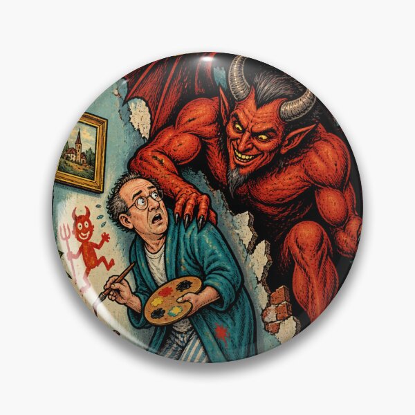 Item preview, "To paint the devil on the wall" idiom (funny vintage comic) designed and sold by SVox.
