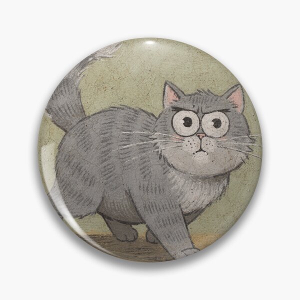 Item preview, Grey Cat With 3AM Zoomies designed and sold by PictorialWhimsy.