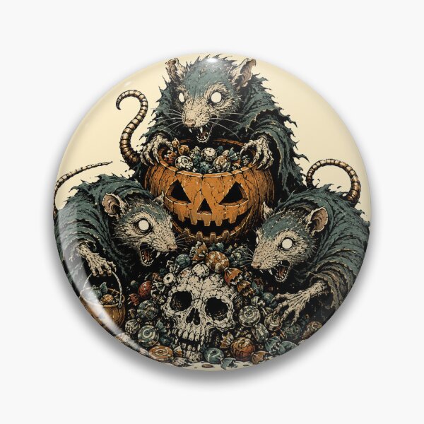 Item preview, Creepy Halloween Rats Trick Or Treat Candy Skull Art designed and sold by SVox.