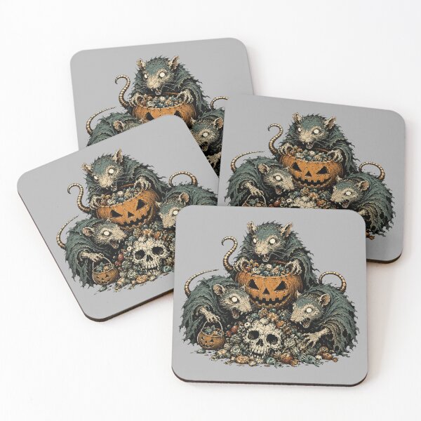 Item preview, Creepy Halloween Rats Trick Or Treat Candy Skull Art designed and sold by SVox.